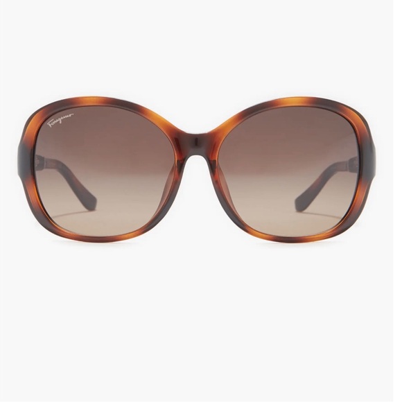 Salvatore Ferragamo Accessories - Salvatore Ferragamo Gancini Logo Oversize Sunglasses - Brown Sunglasses, NWOT